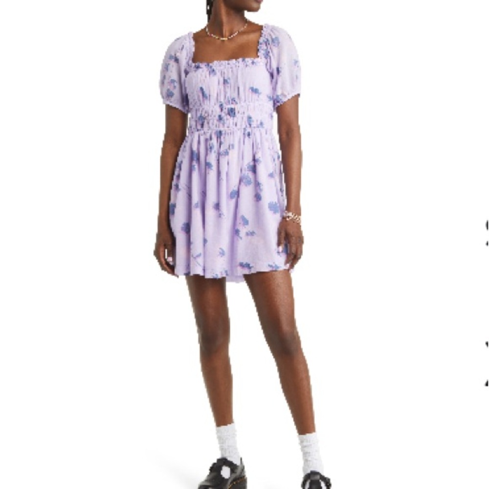 Floral Purple Mini Dress